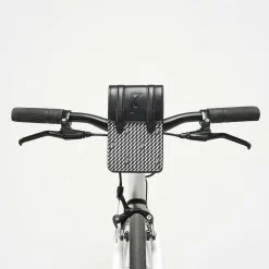 Maison Faret Sacs|Petit Sac en Toile enduite & Cuir Arguin noir/blanc - 18x11.5x3 cm