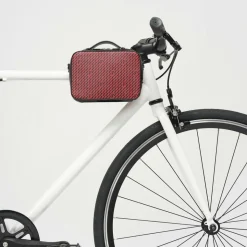 Maison Faret Sacs|Petit Sac en Toile enduite Pyla rouge/noir - 13x19x6.5 cm