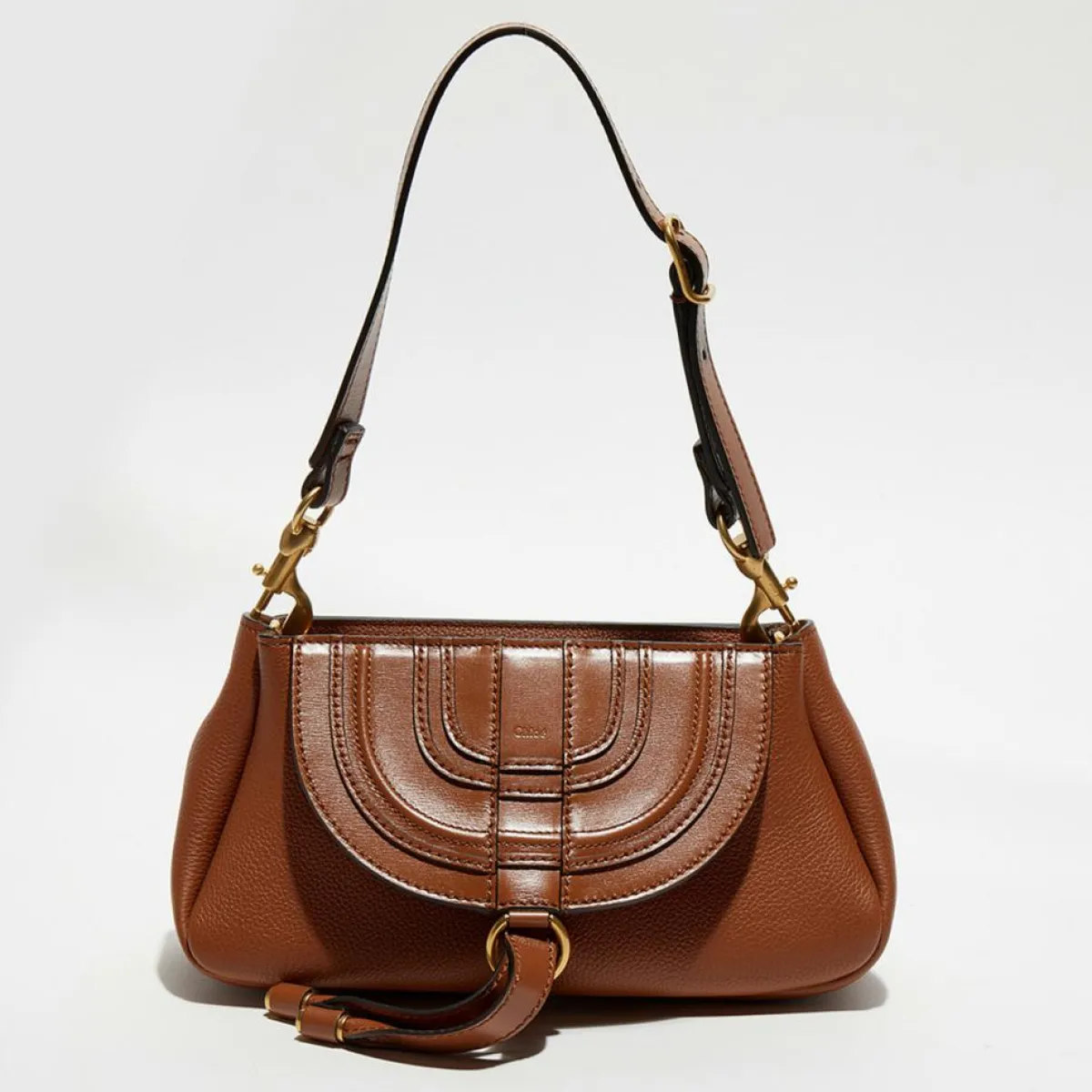 Chloé Sacs|Petit sac porté épaule en Cuir Marcie marron - 20x20x9 cm
