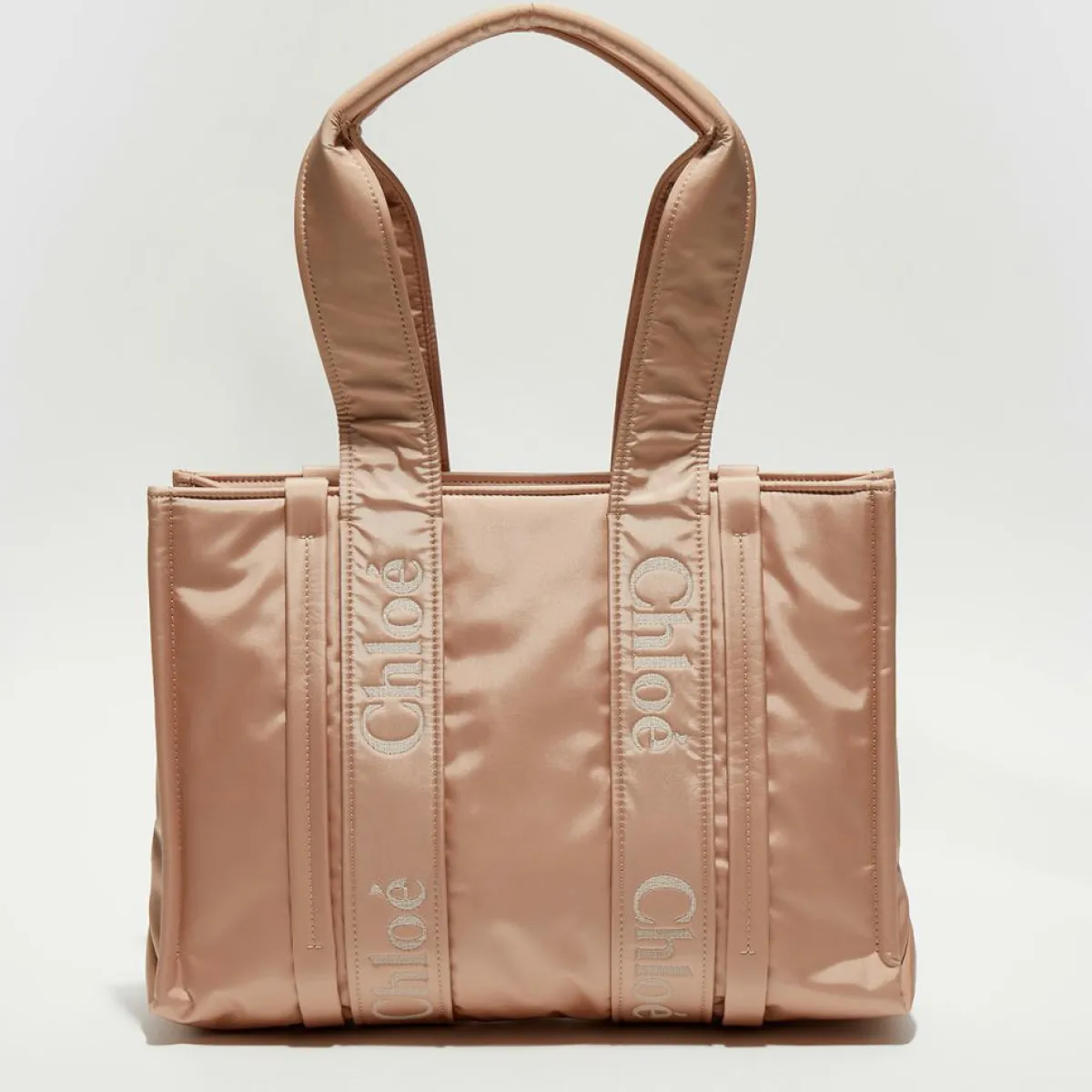 Chloé Sacs|Petit tote bag Woody rose poudré - 26x20x8 cm