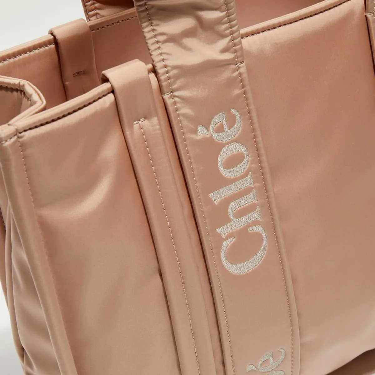 Chloé Sacs|Petit tote bag Woody rose poudré - 26x20x8 cm