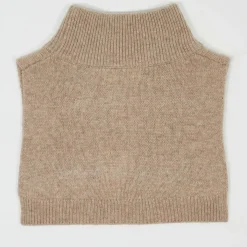 Cashmere Tribu Echarpes, Foulards|Plastron 100% Cachemire col montant en côtes Carla chestnut