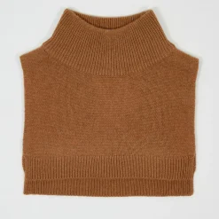 Cashmere Tribu Echarpes, Foulards|Plastron 100% Cachemire col montant en côtes Carla mocha