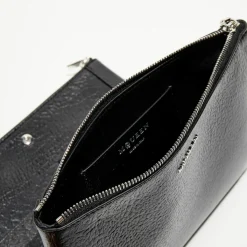 Alexander McQueen Pochettes|Pochette à barre transversale en Cuir noire - 17x22 cm