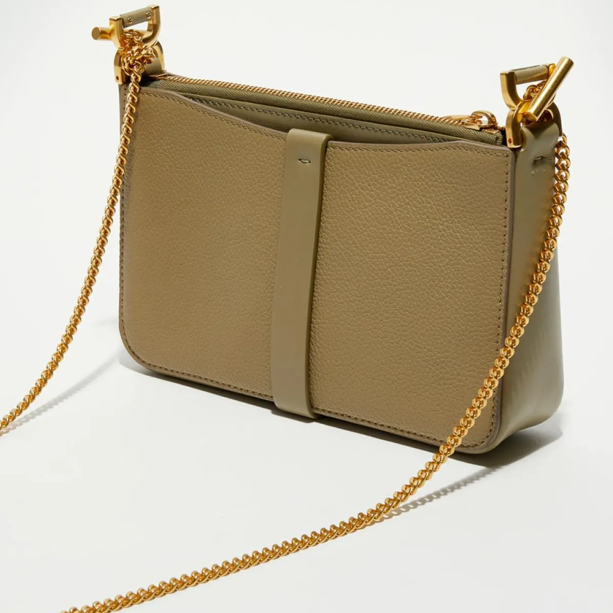 Chloé Pochettes|Pochette bandoulière en Cuir Pottery verte - 20x20x9 cm