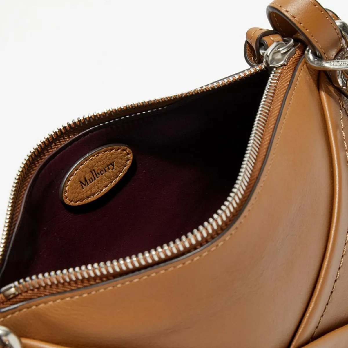 Mulberry Pochettes|Pochette en Cuir Zipped Pouch teck - 23x15x4 cm