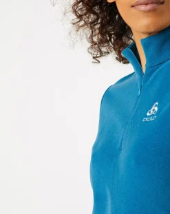 Odlo Pulls|Polaire Midlayer 1/2 Zip bleu