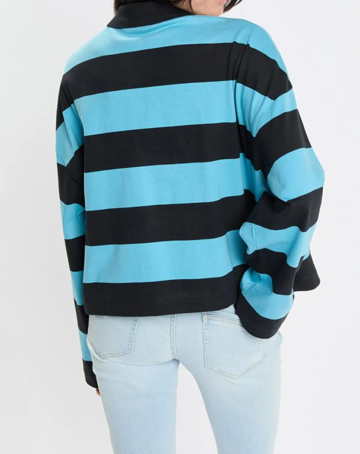 Marc O'Polo T-Shirts|Polo rayures rugby bleu/noir