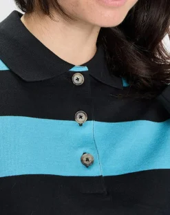 Marc O'Polo T-Shirts|Polo rayures rugby bleu/noir