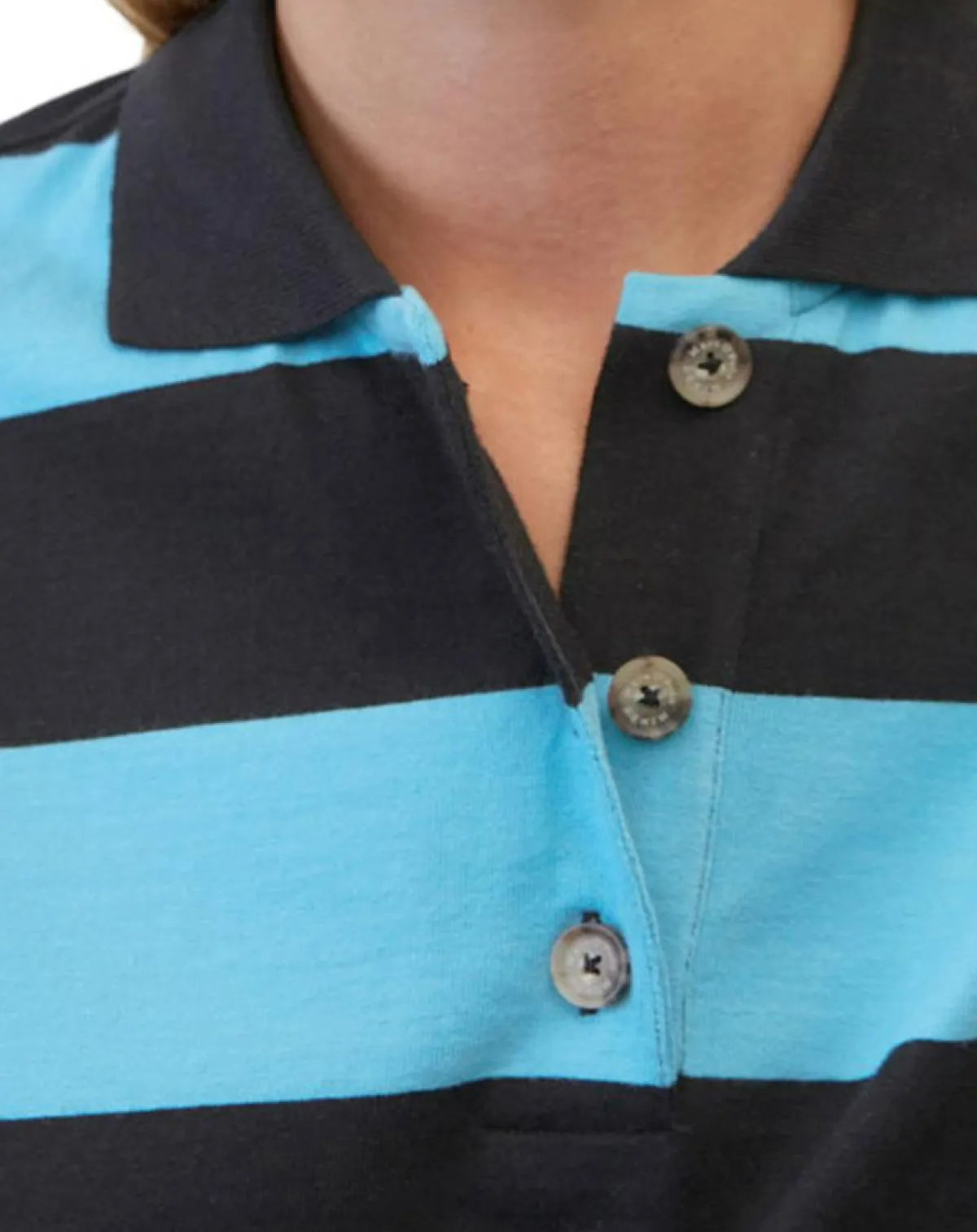 Marc O'Polo T-Shirts|Polo rayures rugby bleu/noir