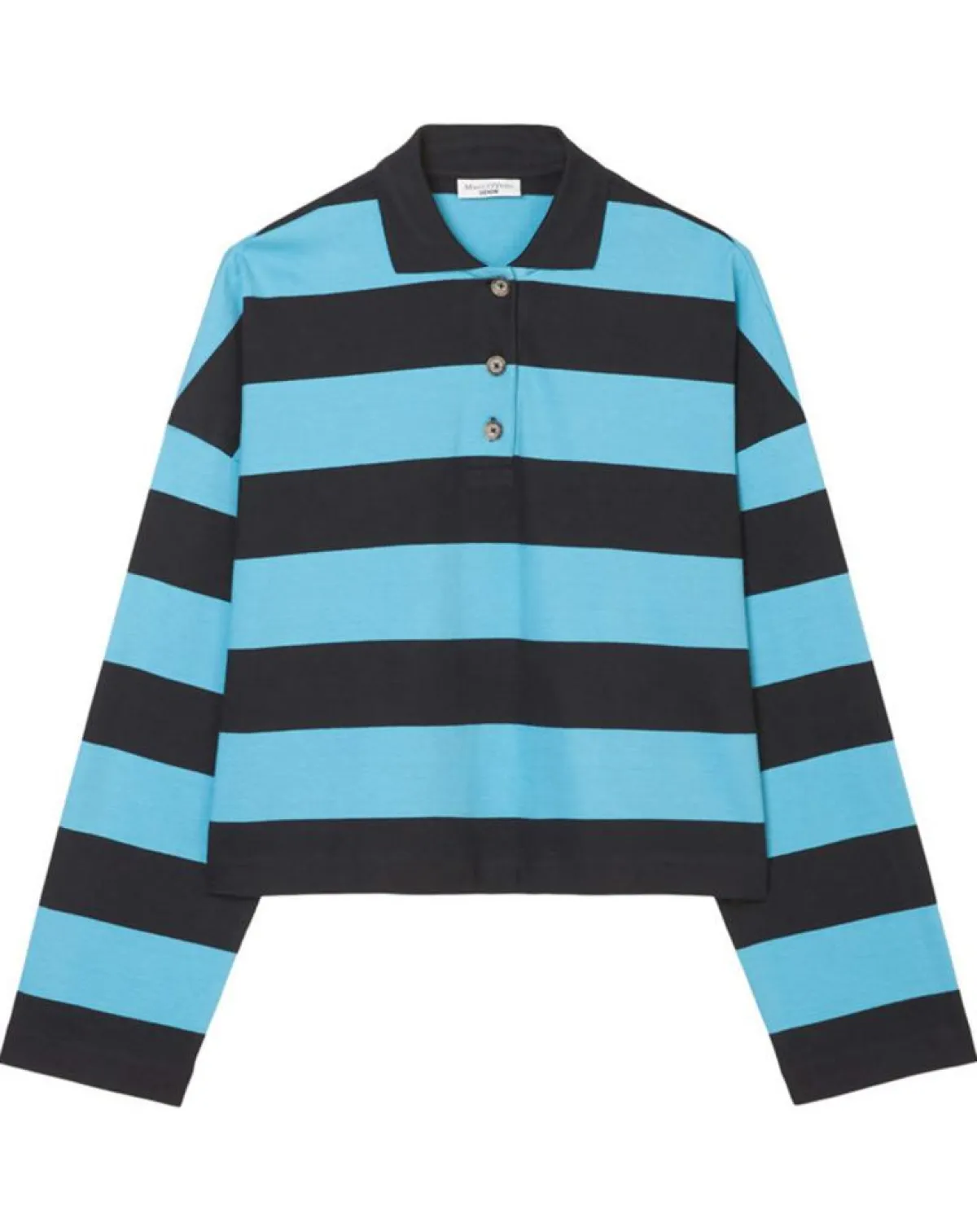 Marc O'Polo T-Shirts|Polo rayures rugby bleu/noir