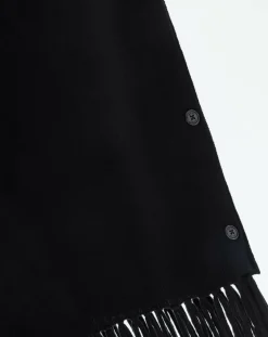 Indies Pulls|Poncho 100% Laine Claire noir