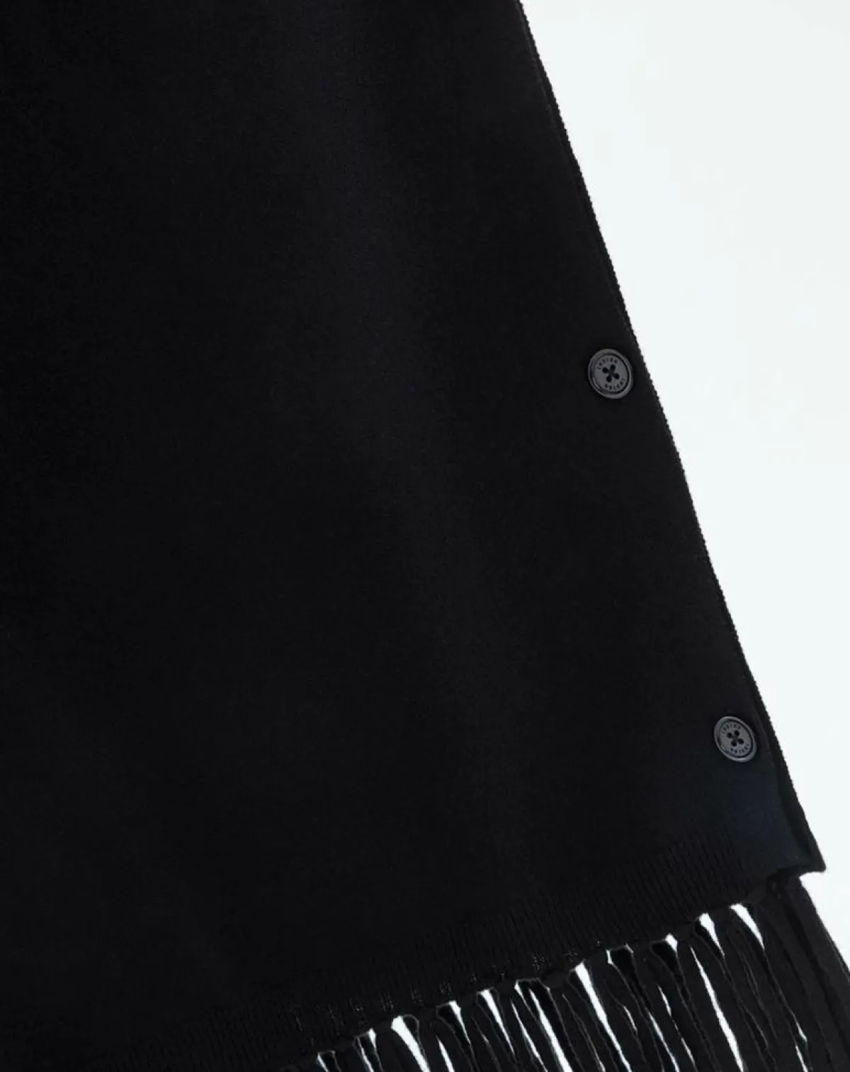 Indies Pulls|Poncho 100% Laine Claire noir