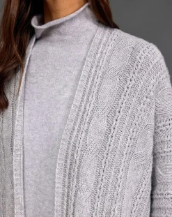 Lauren Vidal Gilets Et Cardigans|Poncho en Laine & Cachemire Roca gris