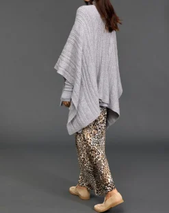 Lauren Vidal Gilets Et Cardigans|Poncho en Laine & Cachemire Roca gris