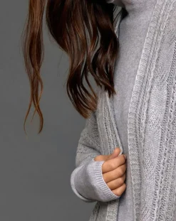 Lauren Vidal Gilets Et Cardigans|Poncho en Laine & Cachemire Roca gris