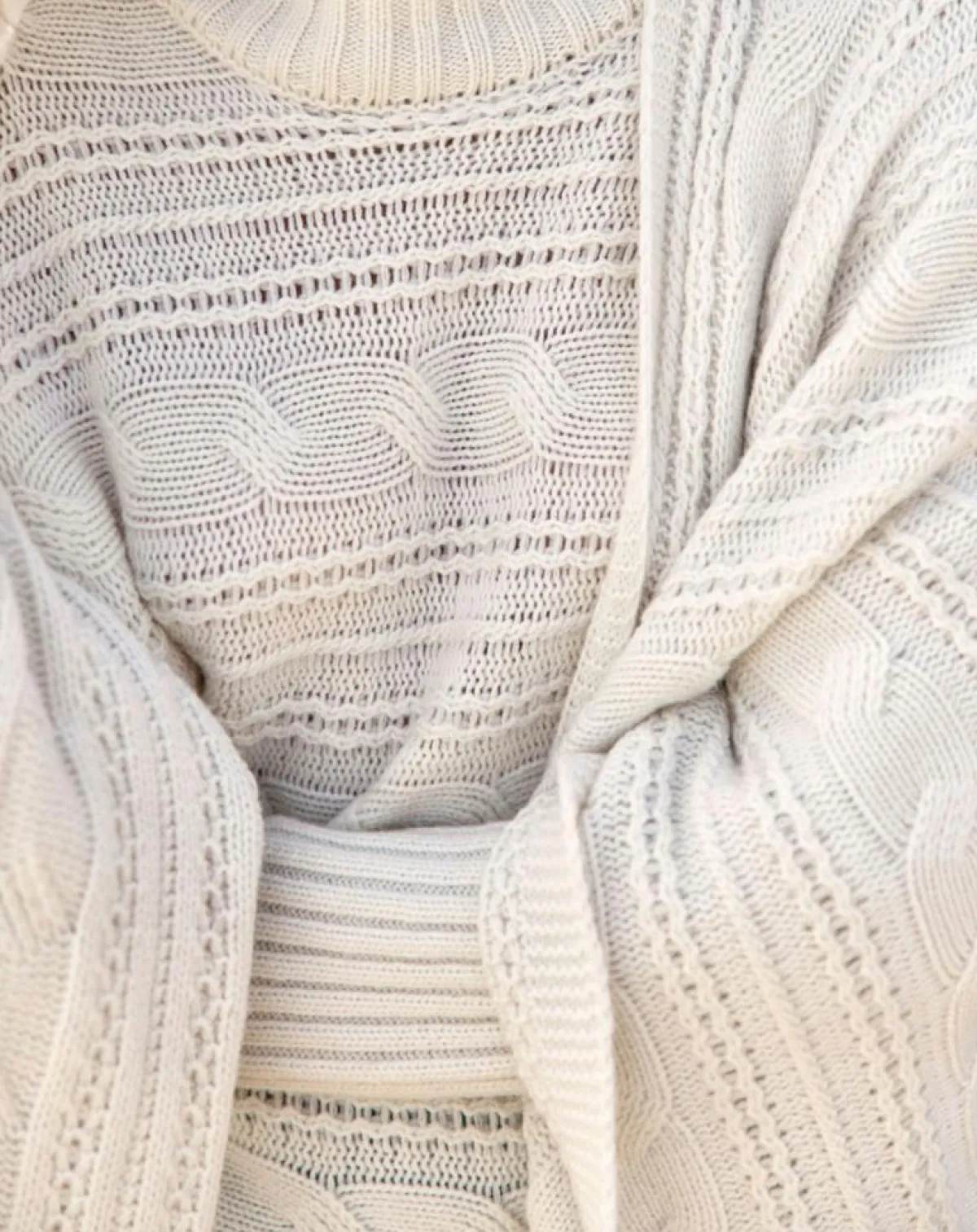 Lauren Vidal Gilets Et Cardigans|Poncho en Laine & Cachemire Roca crème