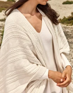 Lauren Vidal Gilets Et Cardigans|Poncho en Laine & Cachemire Roca crème