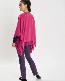Le Chat Lingerie, Nuit|Poncho en Laine mélangée Foehn pivoine
