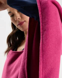 Le Chat Lingerie, Nuit|Poncho en Laine mélangée Foehn pivoine