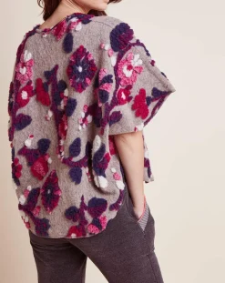 Le Chat Lingerie, Nuit|Poncho en Laine mélangée Mila multicolore