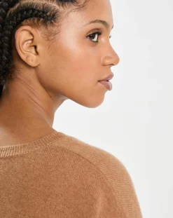 Cashmere Tribu Pulls|Poncho large 100% Cachemire col rond Alizée mocha