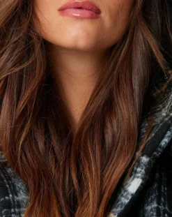 Lauren Vidal Manteaux|Poncho Tylan à carreaux noir