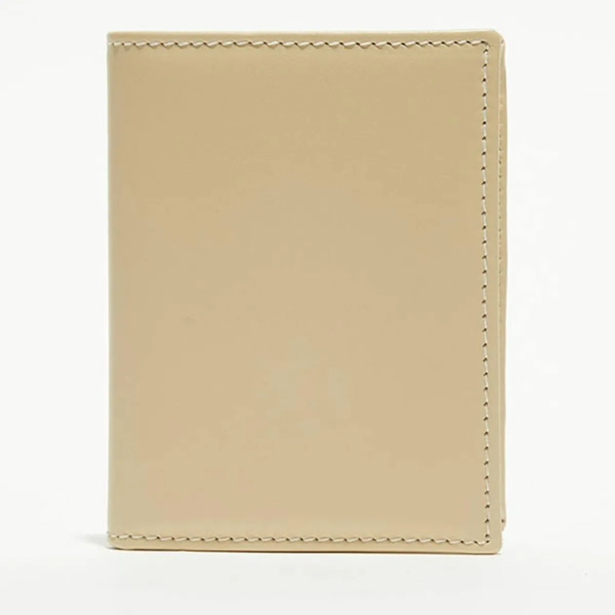 Comme des Garçons Porte-Monnaie Et Portefeuilles|Porte-cartes classique en Cuir blanc cassé - 10.5x7.50x2.0 cm