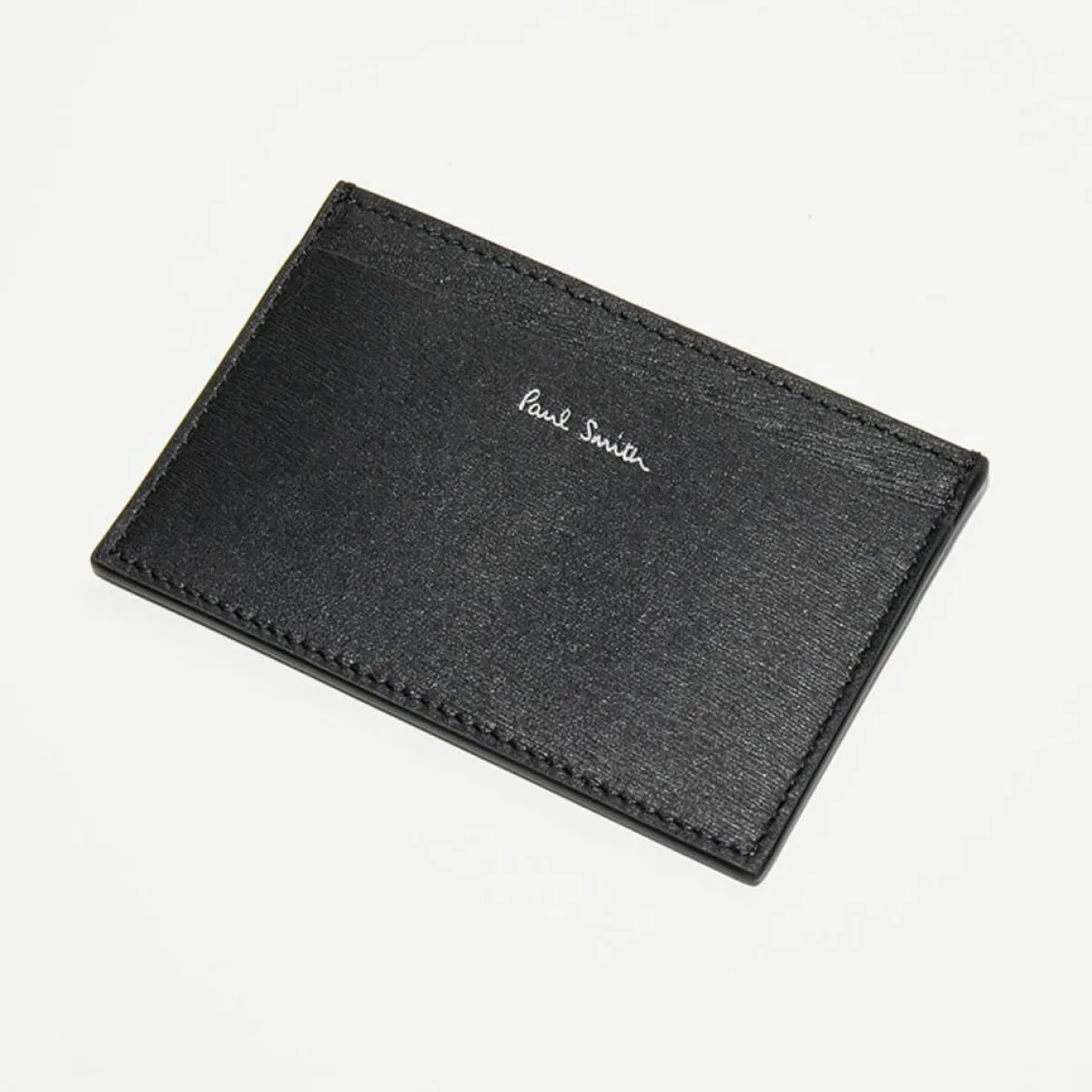 Paul Smith Porte-Monnaie Et Portefeuilles|Porte-cartes en Cuir Signature Stripe noir/vert - 10x6.7 cm