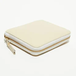 Comme des Garçons Porte-Monnaie Et Portefeuilles|Portefeuille classique en Cuir blanc cassé - 12.5x10.5 cm