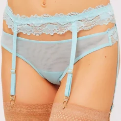 La Perla Lingerie, Nuit|Porte-jarretelles Whisper aigue-marine