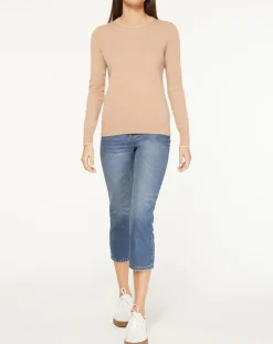 Galeries Lafayette Pulls|Pull 100% Cachemire Yabrid col rond beige