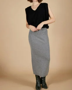 Cashmere Tribu Pulls|Pull 100% Cachemire Bella épaulettes noir