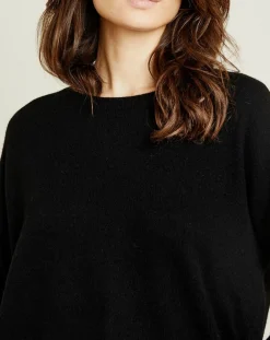 Miss Cashmere Pulls|Pull 100% Cachemire Clémence Col rond noir