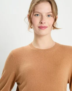 Galeries Lafayette Pulls|Pull 100% Cachemire col rond Zabri camel