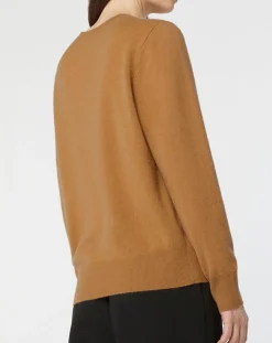 Galeries Lafayette Pulls|Pull 100% Cachemire col rond Zabri camel