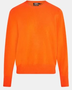 Galeries Lafayette Pulls|Pull 100% Cachemire col rond Zabri orange