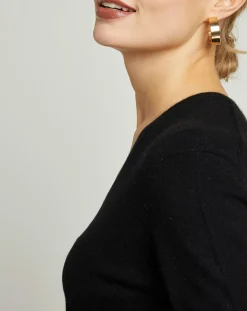 MAX&MOI Pulls|Pull 100% Cachemire col V Sonia noir