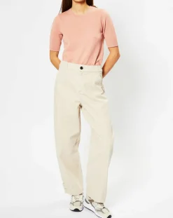 Galeries Lafayette Pulls|Pull 100% Cachemire Difi col rond rose