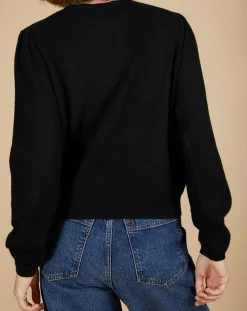 Cashmere Tribu Pulls|Pull 100% Cachemire Ines col rond tressé noir