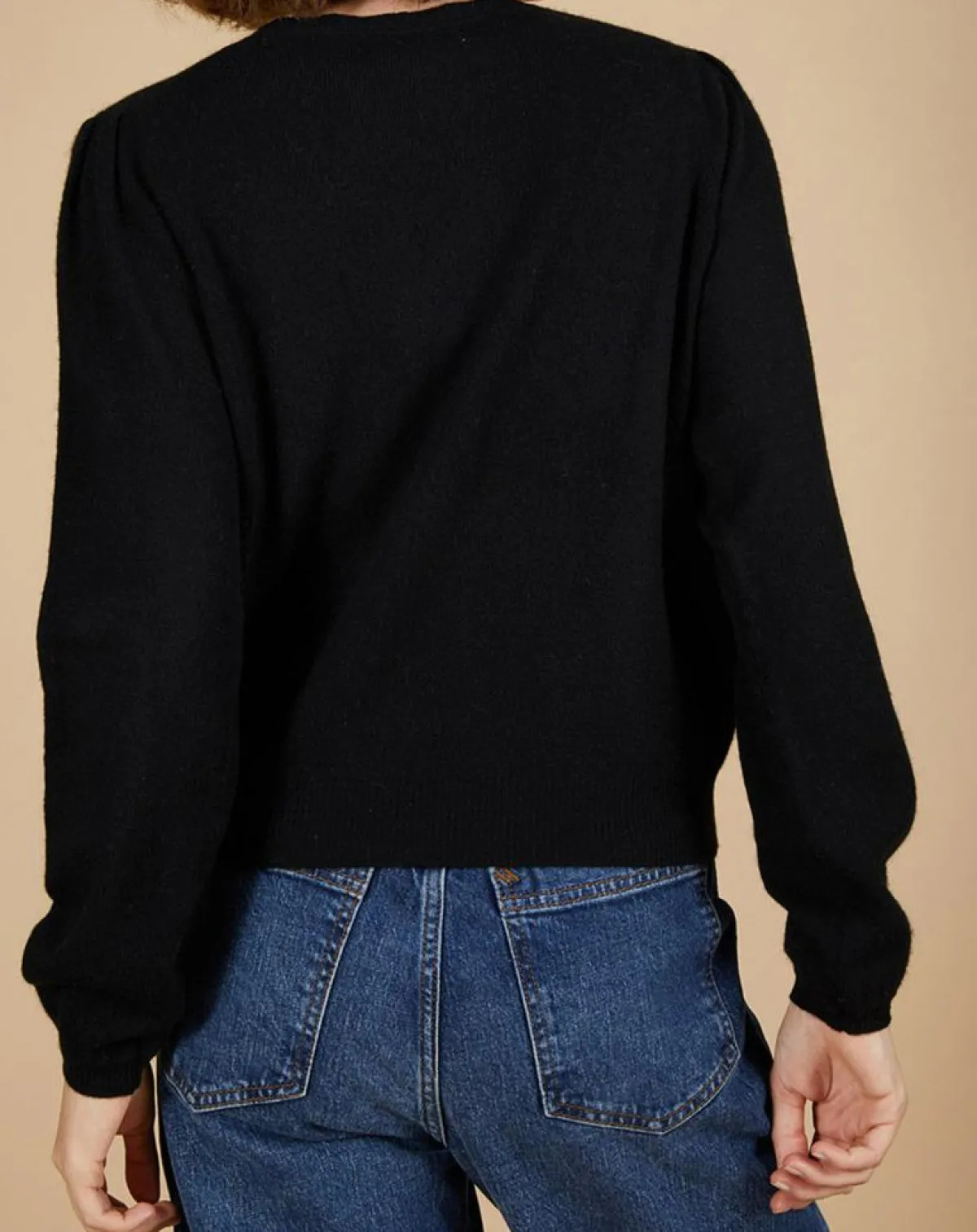 Cashmere Tribu Pulls|Pull 100% Cachemire Ines col rond tressé noir