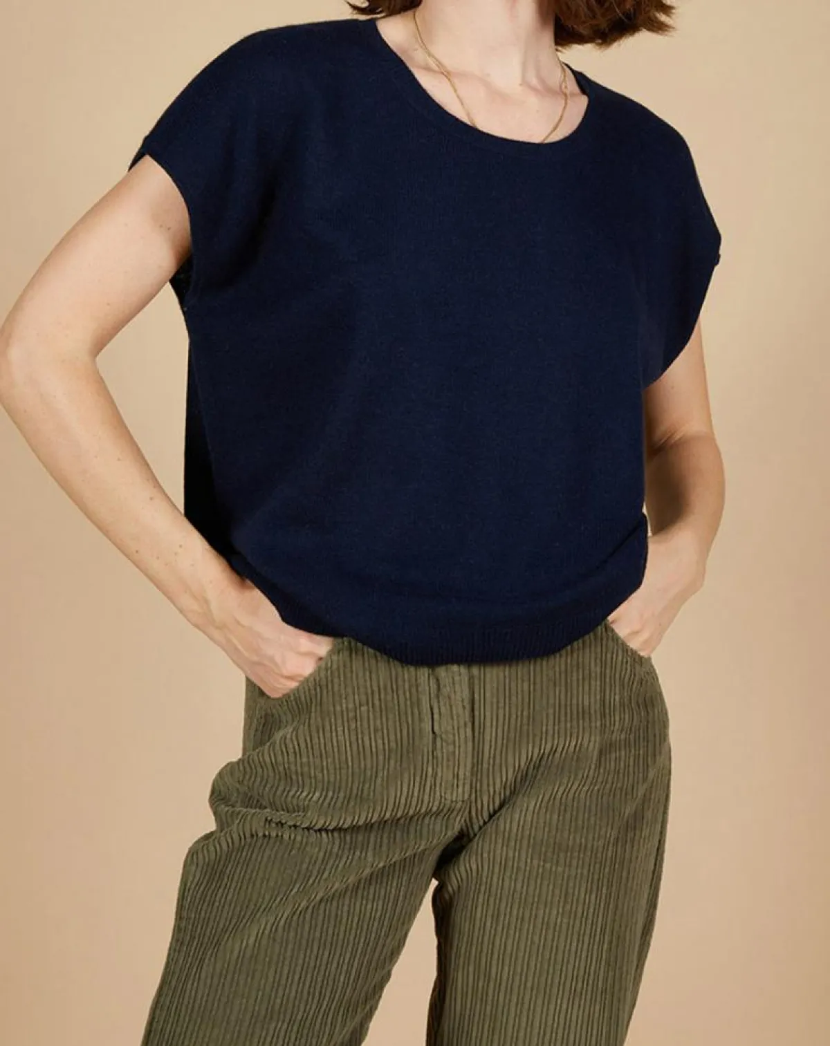 Cashmere Tribu Pulls|Pull 100% Cachemire Laurène manches courtes nuit