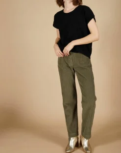 Cashmere Tribu Pulls|Pull 100% Cachemire Laurène manches courtes noir