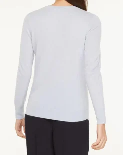 Galeries Lafayette Pulls|Pull 100% Cachemire Yabri col rond bleu clair