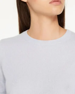 Galeries Lafayette Pulls|Pull 100% Cachemire Yabri col rond bleu clair