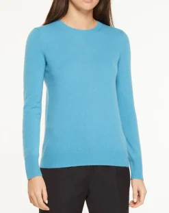 Galeries Lafayette Pulls|Pull 100% Cachemire Yabri col rond bleu