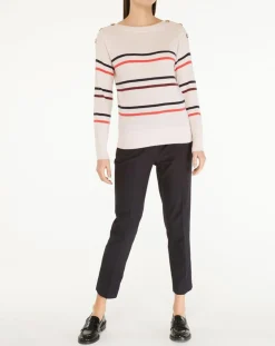 Galeries Lafayette Pulls|Pull 100% Cachemire Yako col rond rose clair