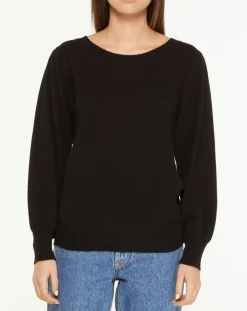 Galeries Lafayette Pulls|Pull 100% Cachemire Yoshi noeud au dos col bateau noir