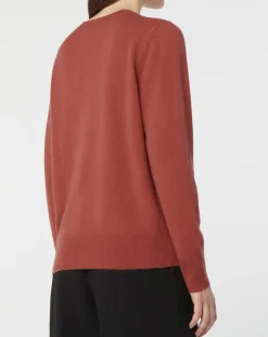 Galeries Lafayette Pulls|Pull 100% Cachemire Zabri col rond bois de rose