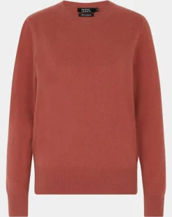Galeries Lafayette Pulls|Pull 100% Cachemire Zabri col rond bois de rose